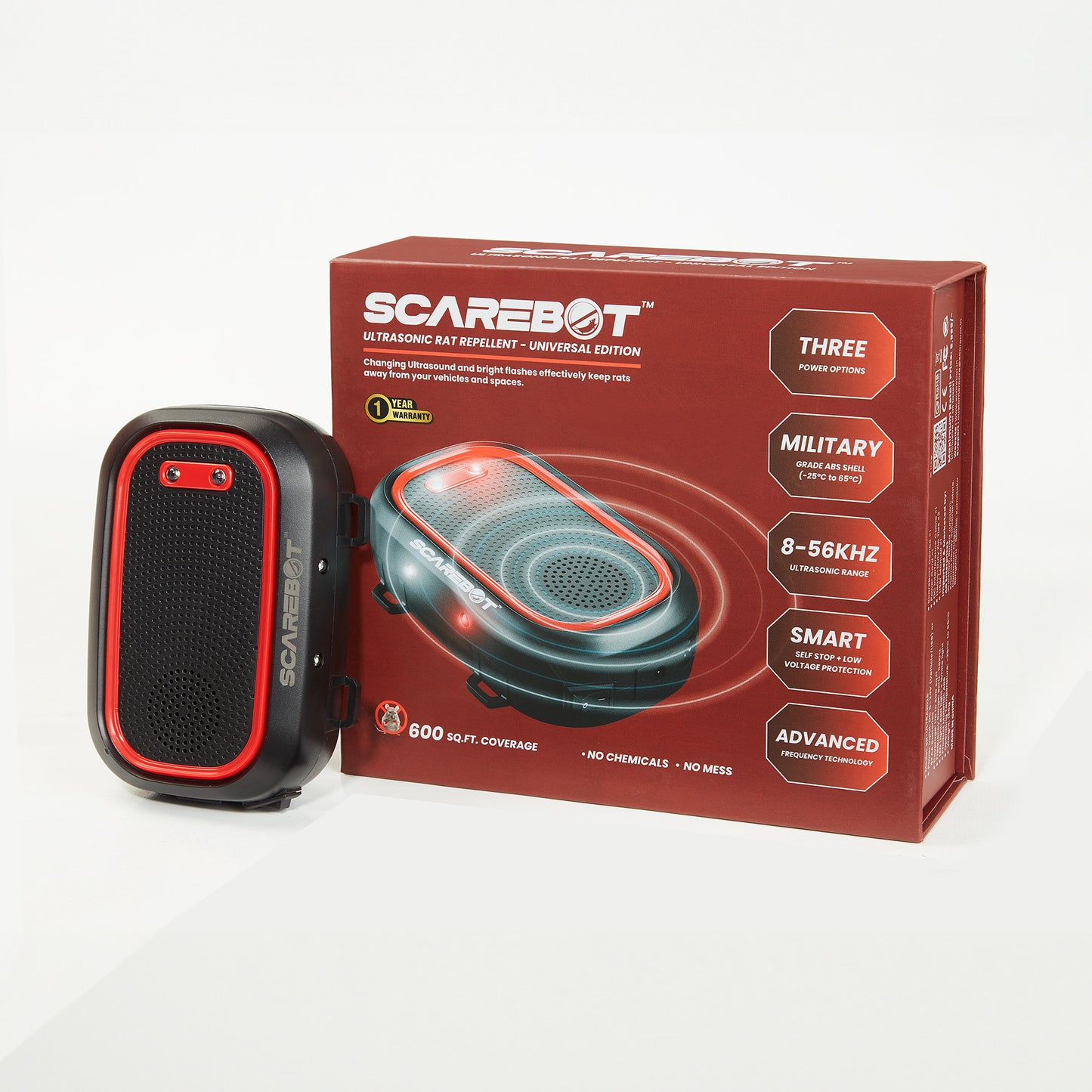 SCAREBOT™ Ultrasonic Rat Repellent Device – Universal Edition