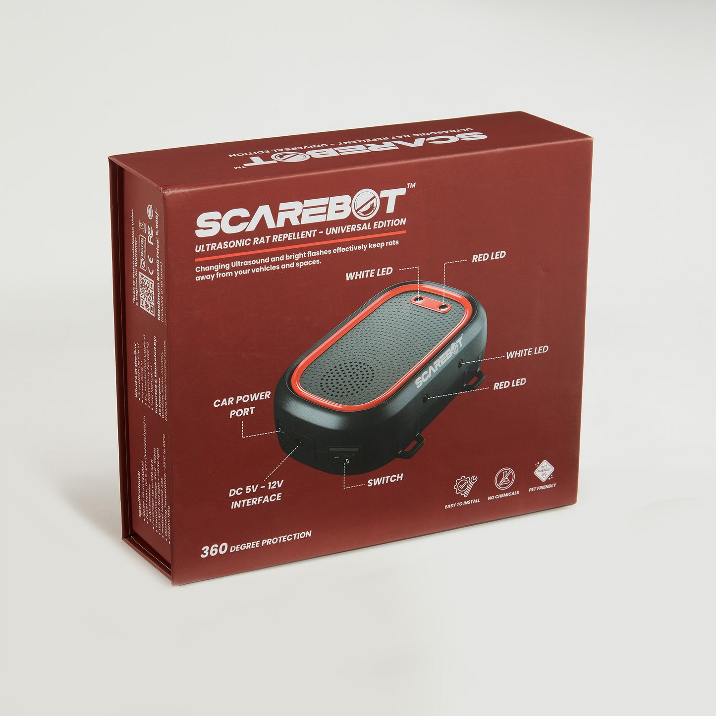 SCAREBOT™ Ultrasonic Rat Repellent Device – Universal Edition